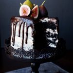 vegan fig dark chocolate layer cake | The Baking Fairy