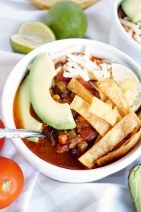 vegan chorizo taco chili | The Baking Fairy