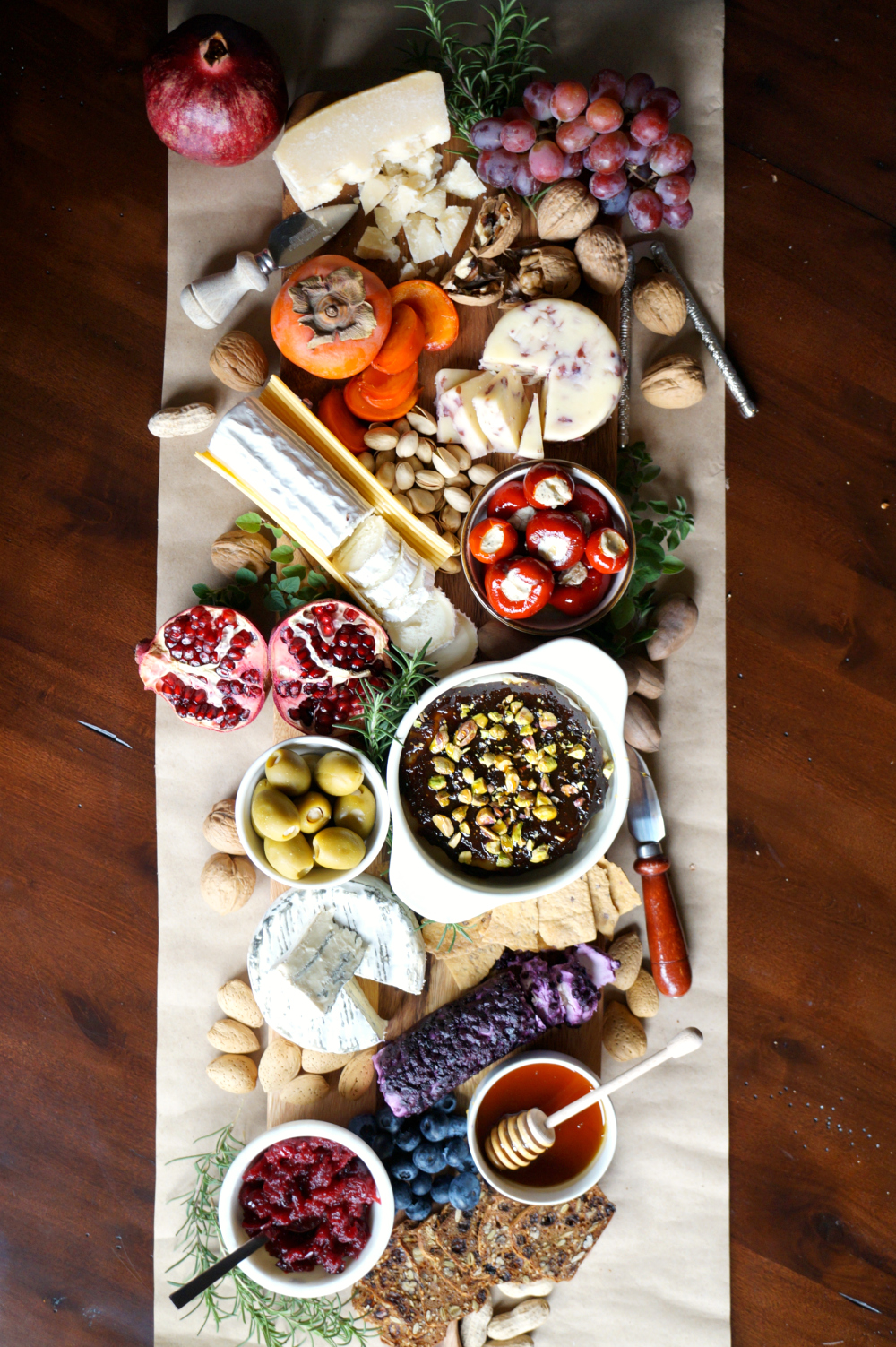 holiday fruit & nut cheese board | The Baking Fairy