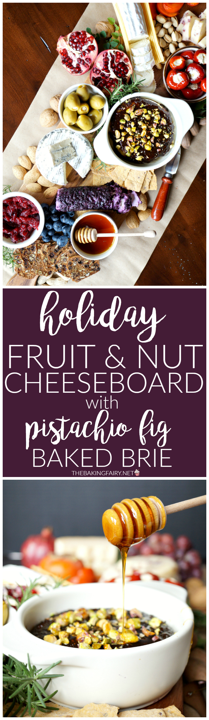holiday fruit & nut cheese board | The Baking Fairy