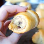chocolate peanut butter banana crescents | The Baking Fairy