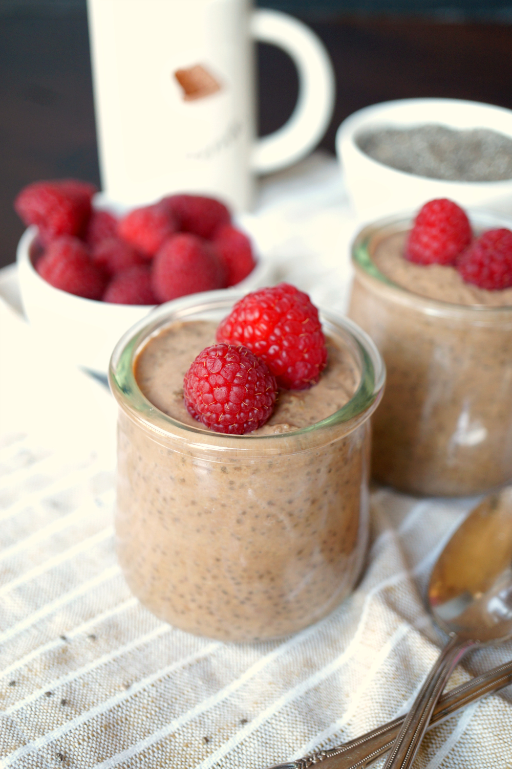 chocolate peanut butter chia pudding | The Baking Fairy