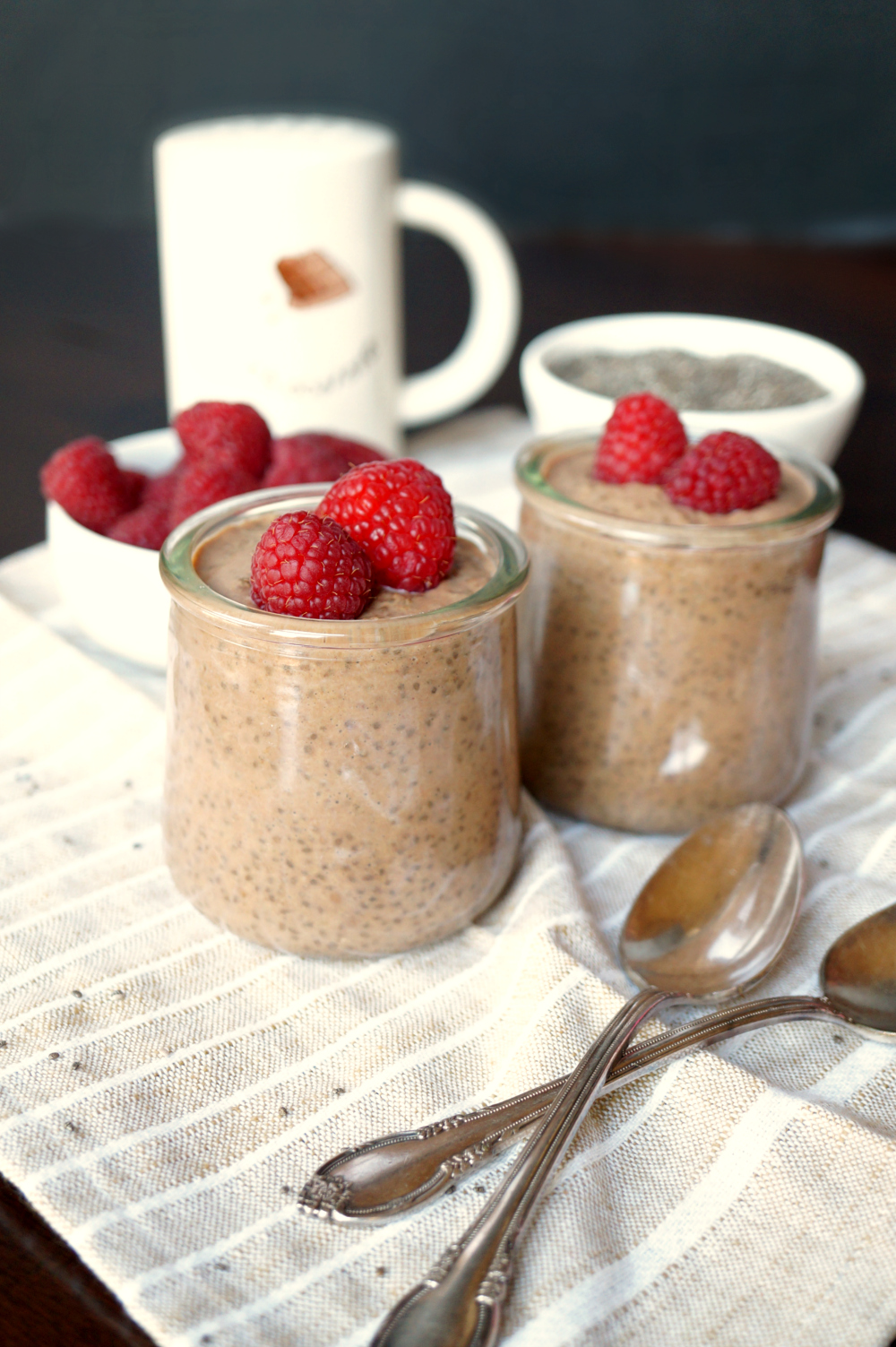 chocolate peanut butter chia pudding | The Baking Fairy