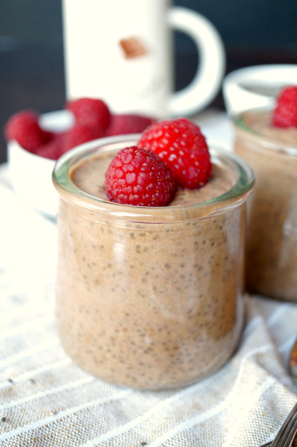 chocolate peanut butter chia pudding | The Baking Fairy