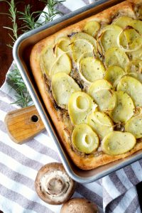 vegan potato mushroom pizza | The Baking Fairy