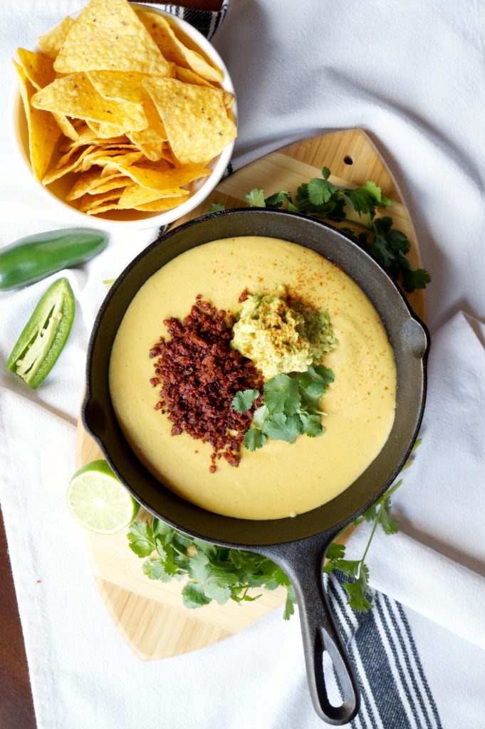 fully loaded vegan queso {nut-free} | The Baking Fairy