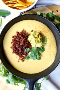 fully loaded vegan queso {nut-free} | The Baking Fairy