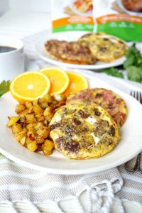 vegetarian bacon, sausage & egg patties | The Baking Fairy #VeggieNewYear #ad