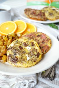 vegetarian bacon, sausage & egg patties | The Baking Fairy #VeggieNewYear #ad