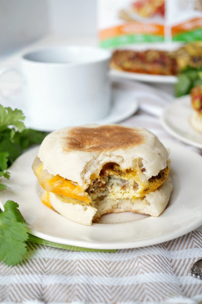 vegetarian bacon, sausage & egg patties | The Baking Fairy #VeggieNewYear #ad