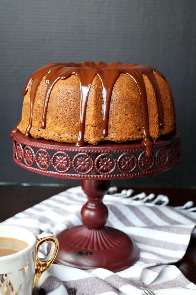 espresso bundt cake with dark chocolate ganache | The Baking Fairy