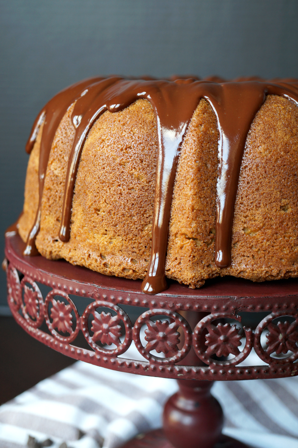 espresso bundt cake with dark chocolate ganache | The Baking Fairy