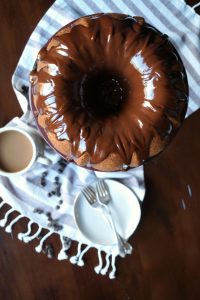 espresso bundt cake with dark chocolate ganache | The Baking Fairy