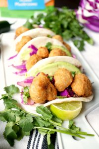 fried mushroom street tacos with FarmRich | The Baking Fairy