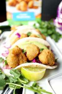 fried mushroom street tacos with FarmRich | The Baking Fairy