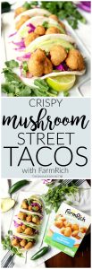 fried mushroom street tacos with FarmRich | The Baking Fairy