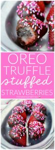 Oreo truffle-stuffed strawberries | The Baking Fairy