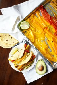 vegan sheetpan tofu fajitas | The Baking Fairy