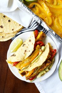 vegan sheetpan tofu fajitas | The Baking Fairy