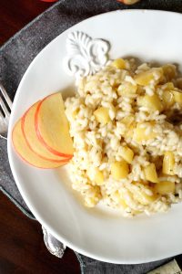 smokey apple gouda risotto | The Baking Fairy