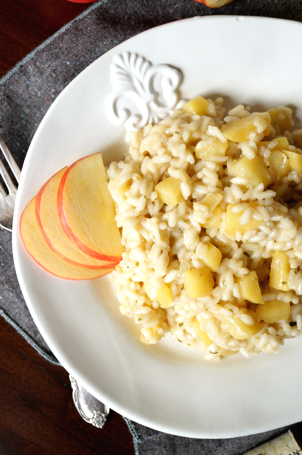 smokey apple gouda risotto | The Baking Fairy