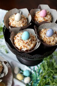 coconut pistachio carrot cake cupcakes | The Baking Fairy