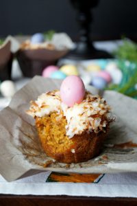 coconut pistachio carrot cake cupcakes | The Baking Fairy