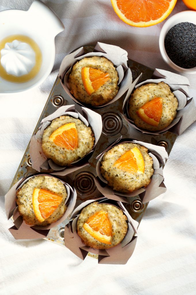 cara cara orange poppyseed muffins | The Baking Fairy