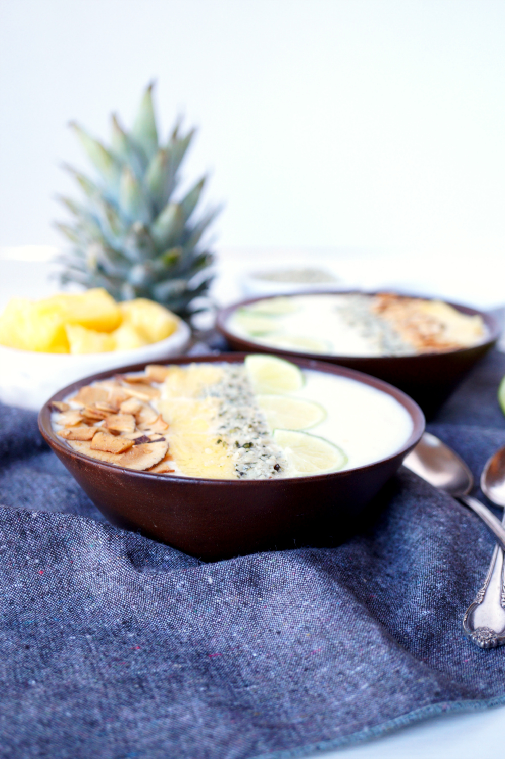 piña colada smoothie bowls | The Baking Fairy