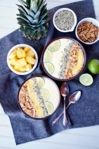 piña colada smoothie bowls | The Baking Fairy