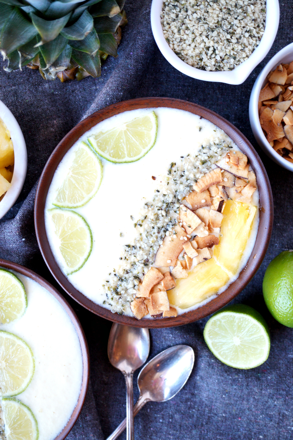 piña colada smoothie bowls | The Baking Fairy