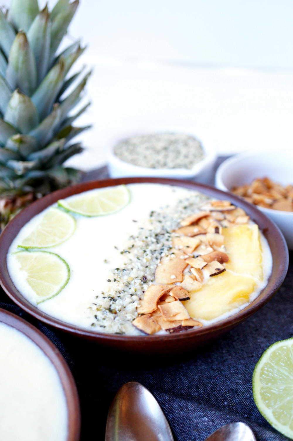 piña colada smoothie bowls | The Baking Fairy