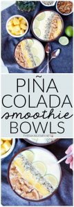 piña colada smoothie bowls | The Baking Fairy