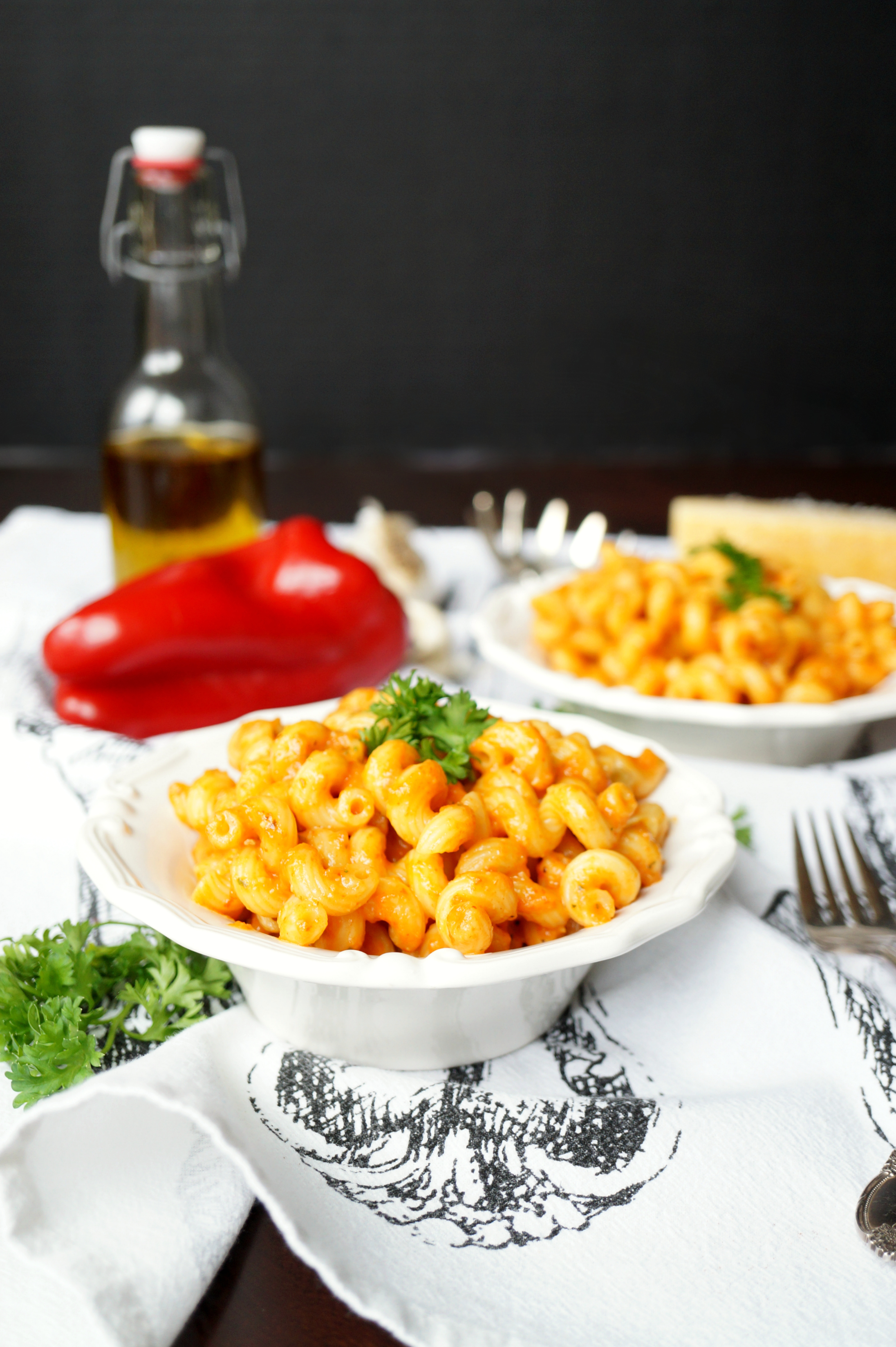 roasted red pepper pasta | The Baking Fairy