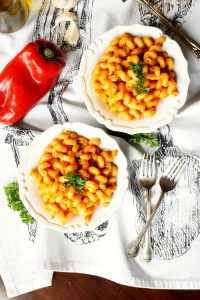 roasted red pepper pasta | The Baking Fairy