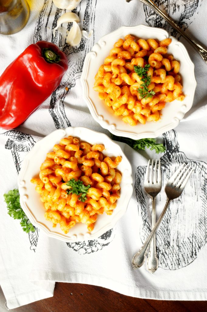 roasted red pepper pasta | The Baking Fairy