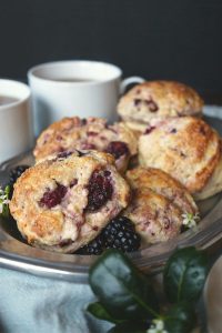 blackberry lime cream cheese scones | The Baking Fairy