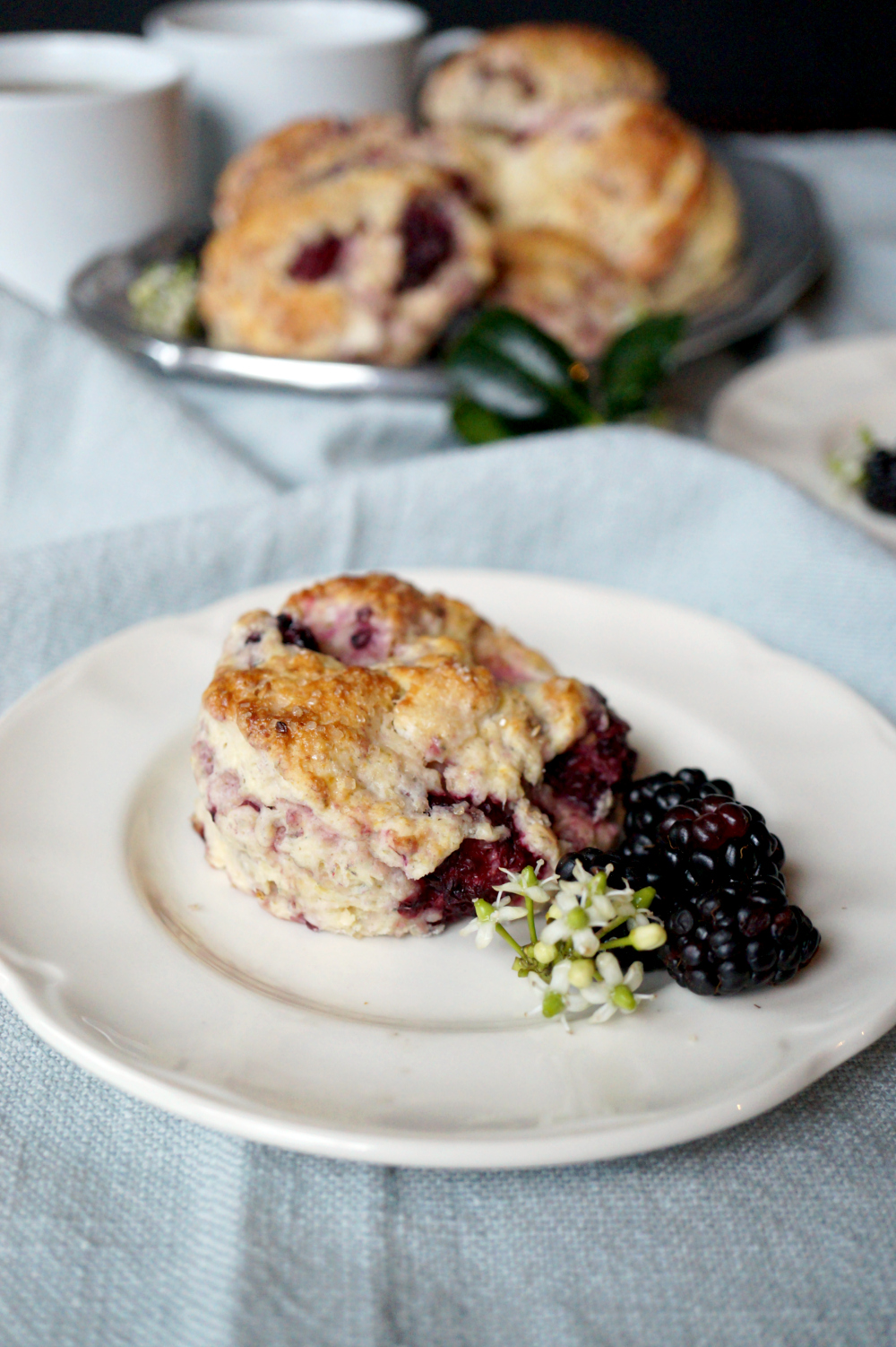 blackberry lime cream cheese scones | The Baking Fairy