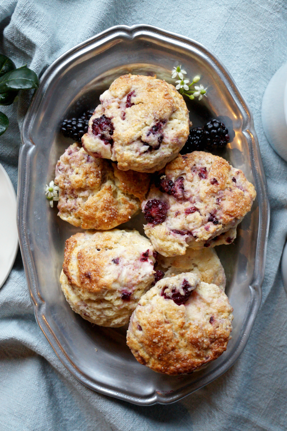 blackberry lime cream cheese scones | The Baking Fairy