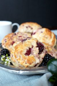 blackberry lime cream cheese scones | The Baking Fairy