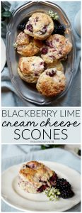 blackberry lime cream cheese scones | The Baking Fairy