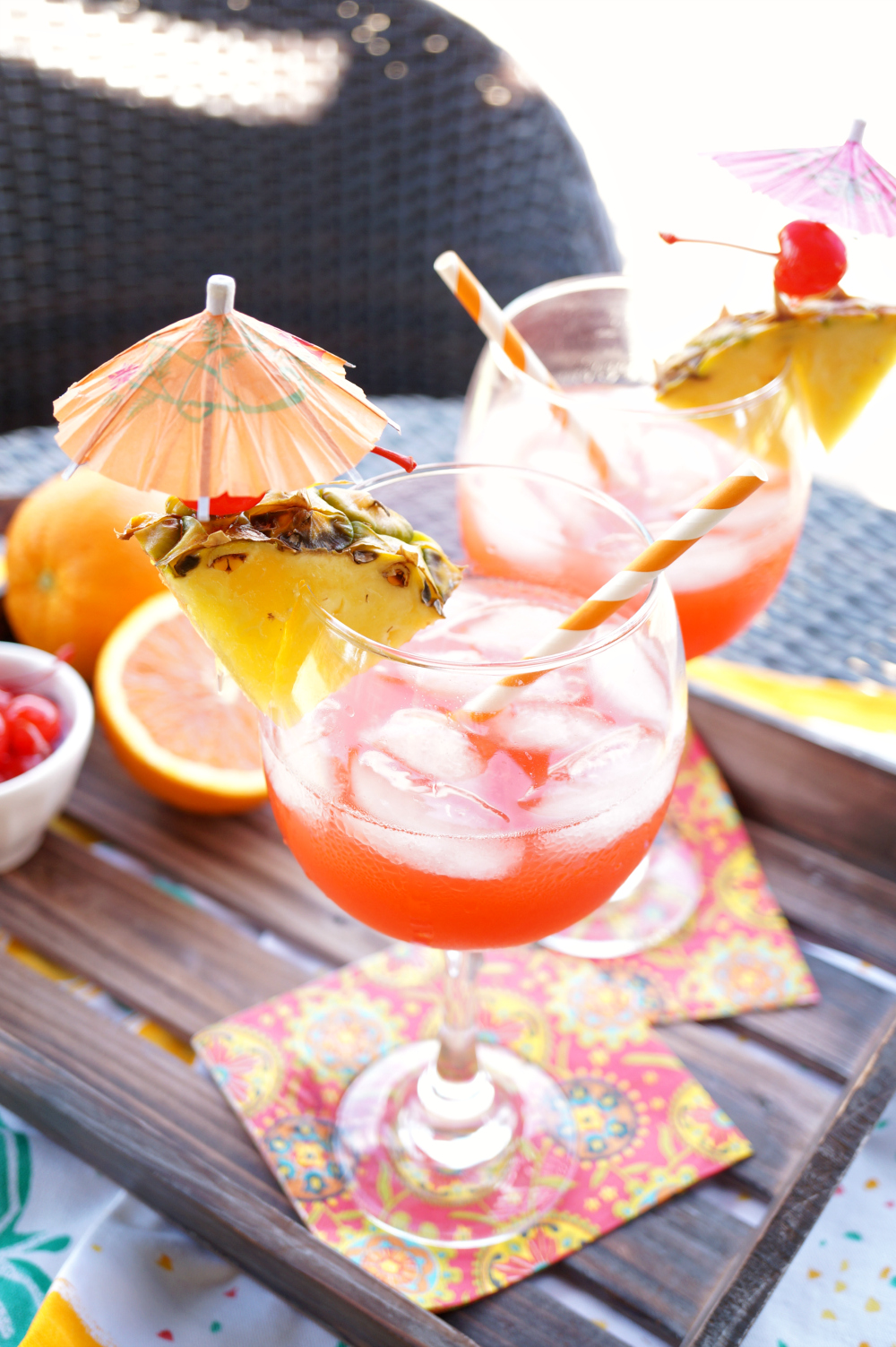 Bahama Mama tropical cocktail | The Baking Fairy