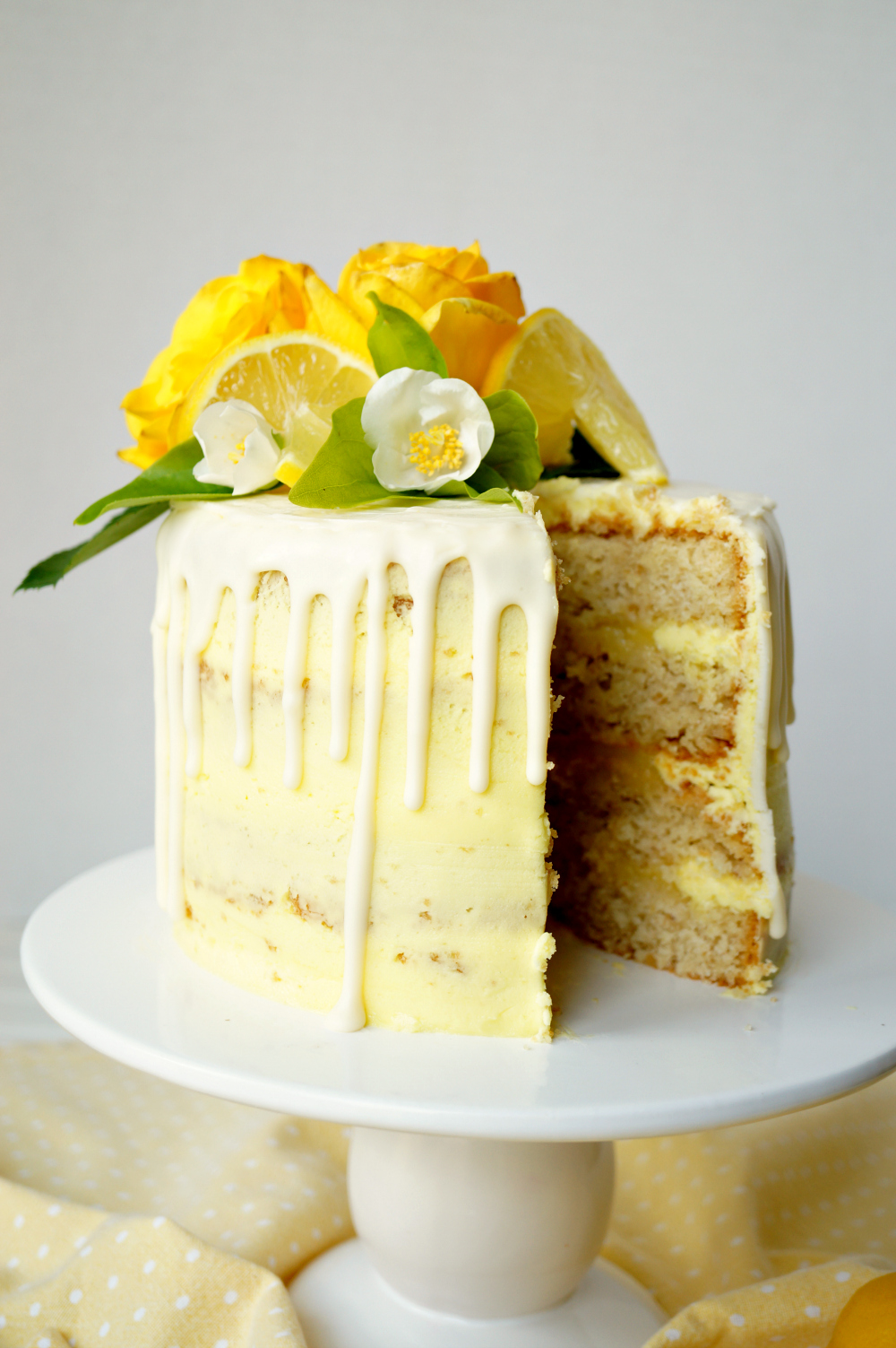 vegan lemon curd layer cake | The Baking Fairy