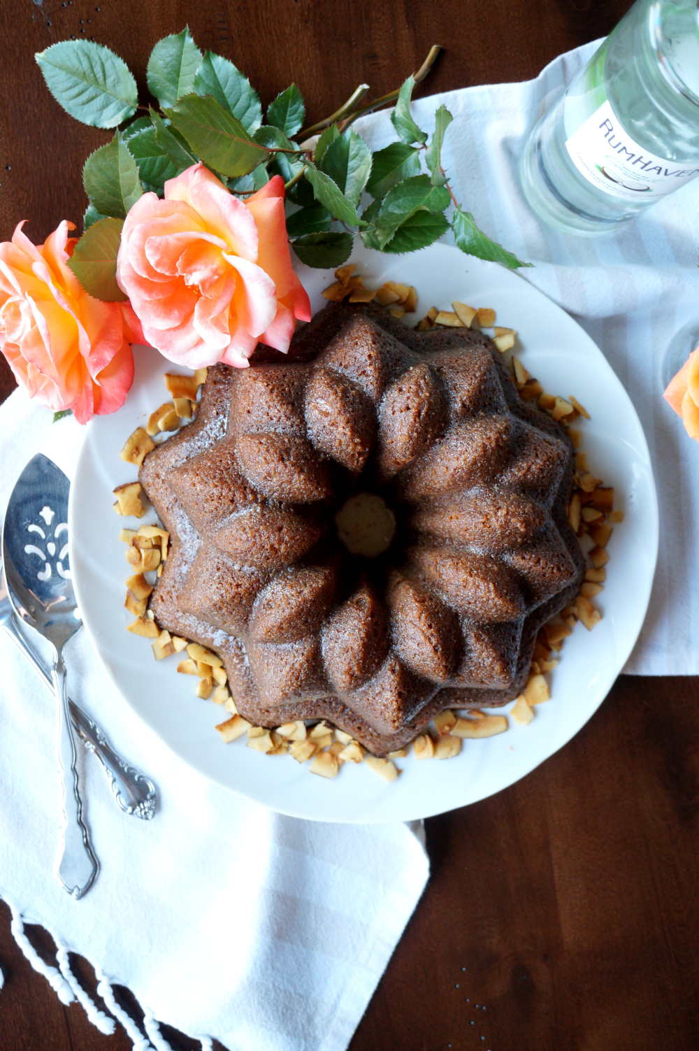 toasted coconut rum cake | The Baking Fairy
