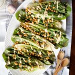 vegan charred caesar salad with crispy chickpeas | The Baking Fairy