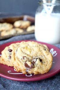 vegan cherry pistachio chocolate chip cookies | The Baking Fairy