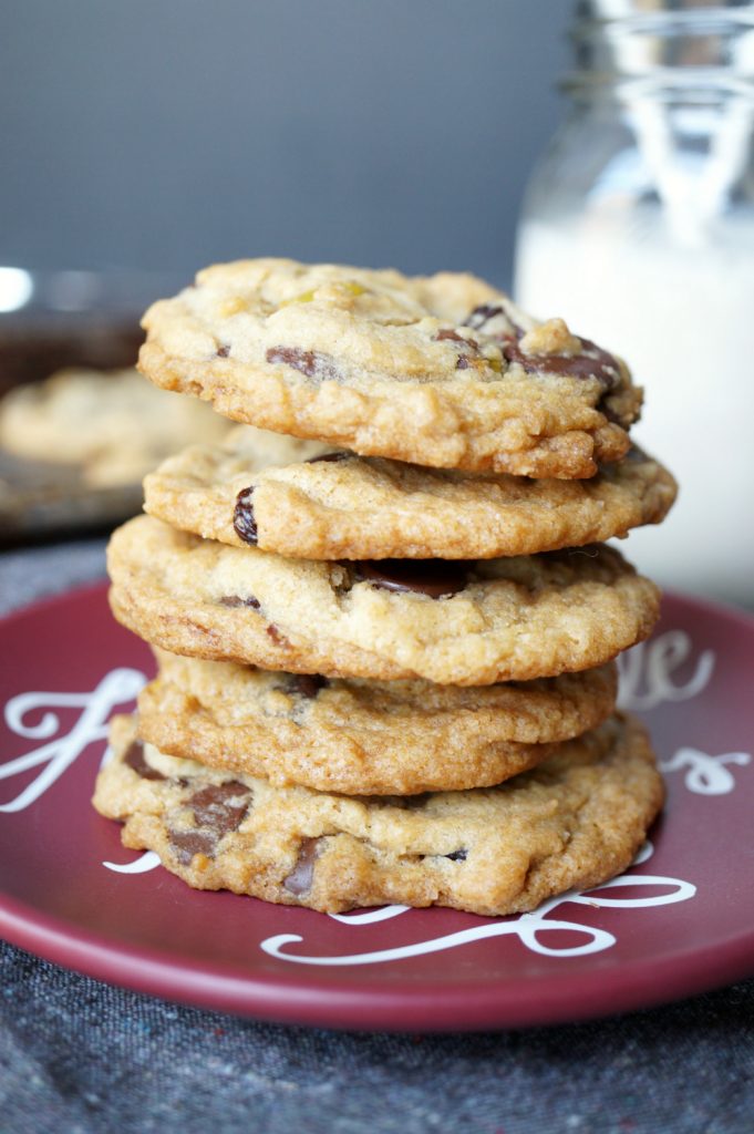 vegan cherry pistachio chocolate chip cookies | The Baking Fairy