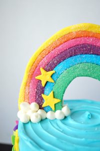 rainbow layered birthday cake | The Baking Fairy