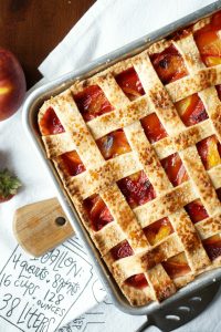 vegan strawberry, mango, and peach slab pie | The Baking Fairy