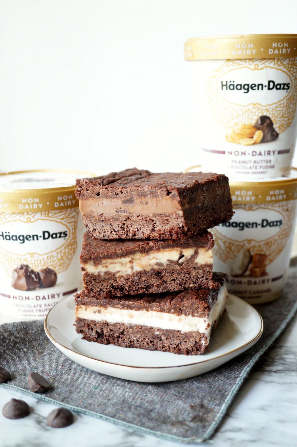 Non-Dairy Brownie Ice Cream Sandwiches